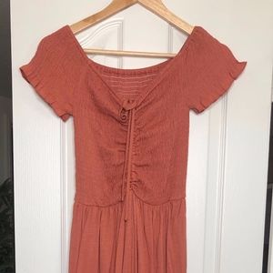 Burnt Orange Short Sleeved Jump Suit